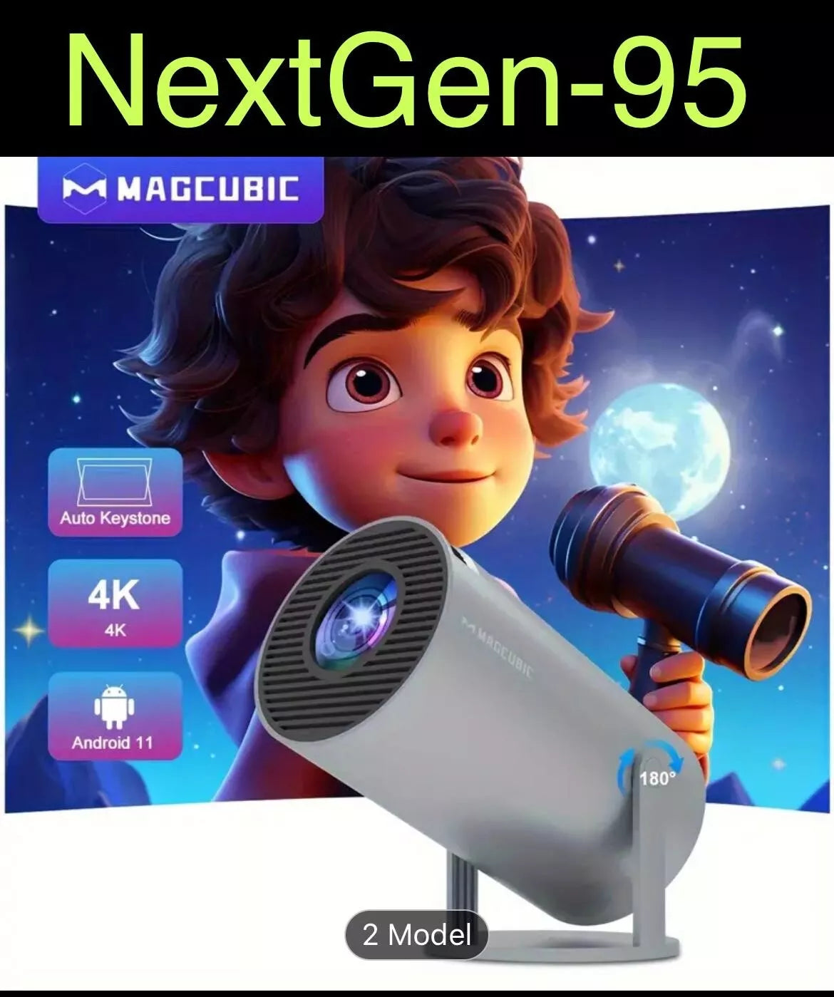Magcubic Projector Hy300 4K Android 11 Dual Wifi6 200 ANSI H713 BT5.0 1080P 1280*720P Home Cinema Outdoor Projector