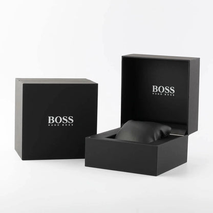 Hugo Boss Men's Admiral Chronograph Watch | Green Dial & Bezel | Steel Bracelet | 46mm | HB1513905