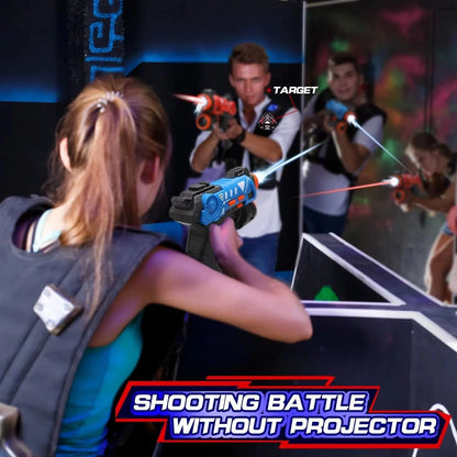 CSTAG Projector Shooting Game Guns Set Toy Laser Tag Infrared Pistol Game Set