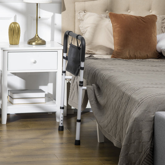 Safety Balance Helper Bed Rail Height Adjustable Support Assist Aid Grab Bar With Storage Pocket
