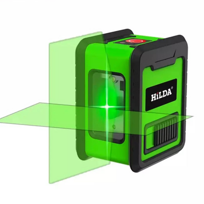 HILDA Laser Level Meter 2-Lines Cross Green Level Laser Horizontal & Vertical Nivel Laser Self-Leveling W/ Tripod, Wall Bracket & Storage Bag