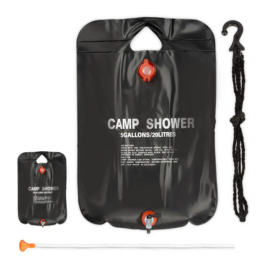 20L Portable Camping Shower Bag Outdoor Travel Hiking BBQ Cycling Beach Swimming Solar Heated Bathing Water Bag
