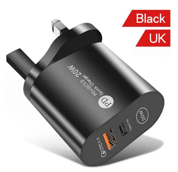 20W USB Type C Power Adapter PD+QC3.0 Mobile Phone Wall Fast Quick Rapid Charger