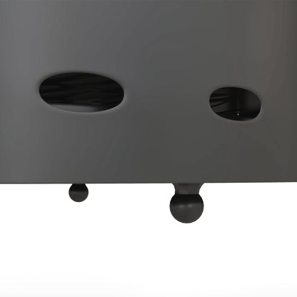 Smokeless Fire Pit, 38cm Portable Wood Burning Firepit with Spark Screen, Low Smoke Camping Bonfire Stove for Garden Patio Picnic, Dark Grey