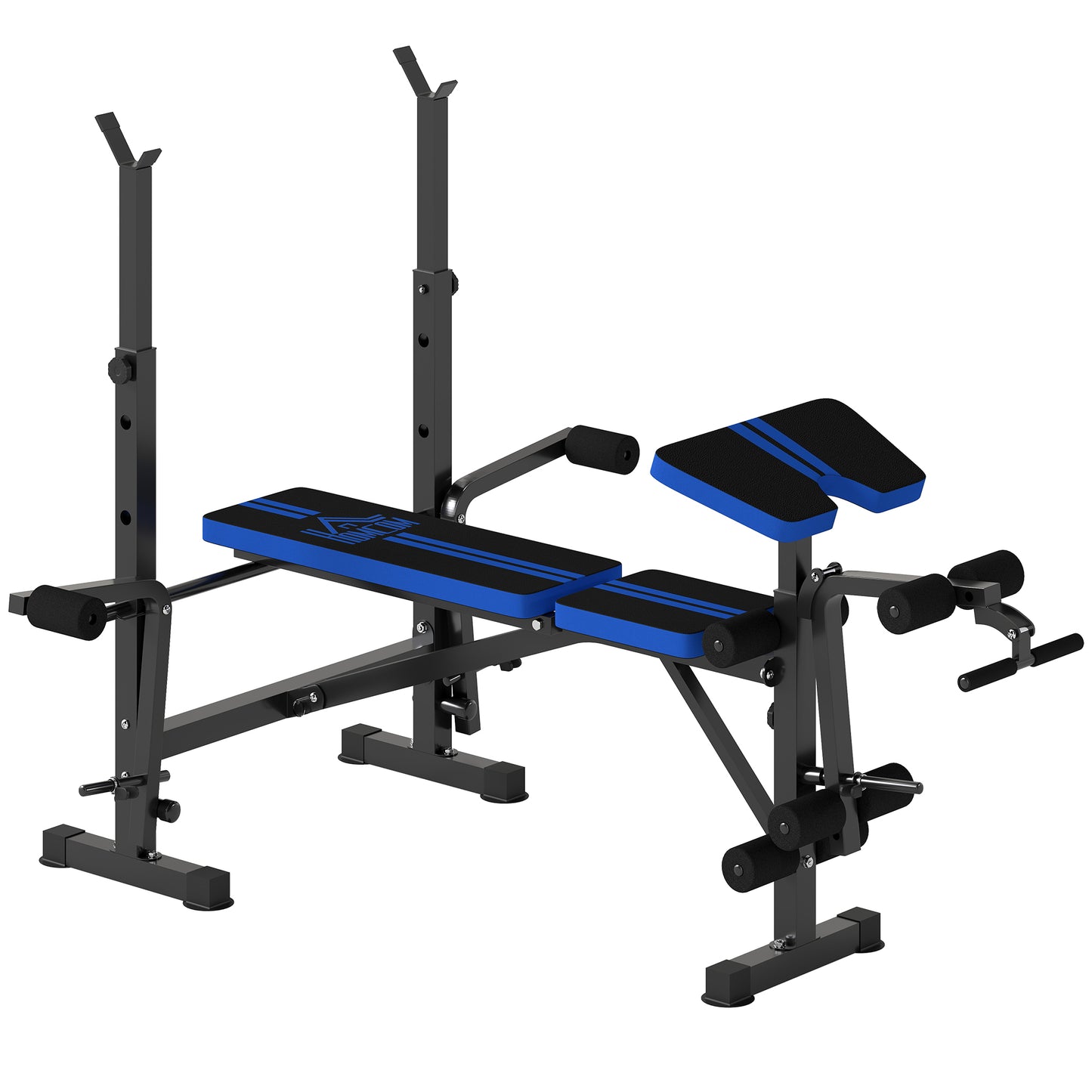 Adjustable Weight Bench with Leg Developer Barbell Rack for Weight Lifting and Strength Training Multifunctional Workout Station for Home Gym