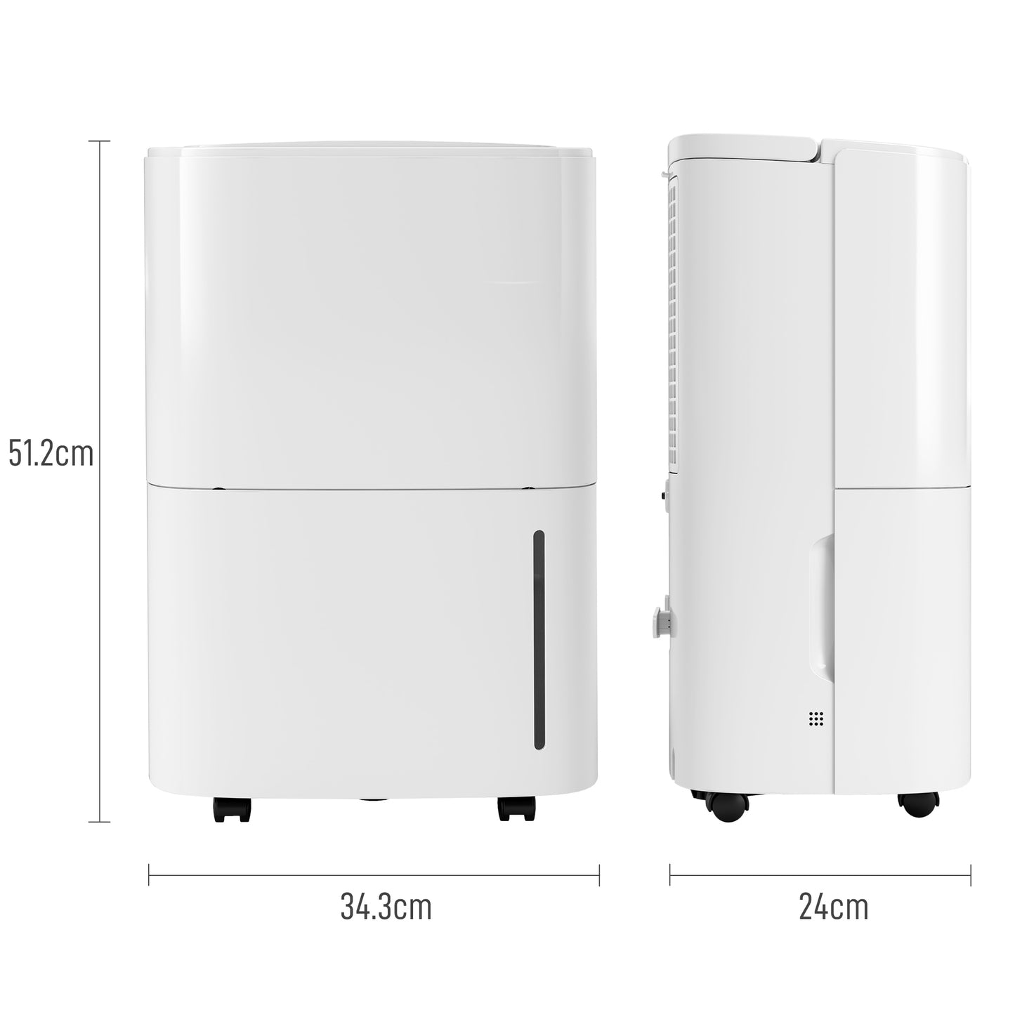 20L/Day Dehumidifier W/ Continuous Drainage, 5L Water Tank, 24H Timer for Home Damp, Bedroom, Condensation, Mould, Laundry Drying