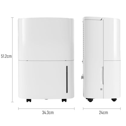 20L/Day Dehumidifier W/ Continuous Drainage, 5L Water Tank, 24H Timer for Home Damp, Bedroom, Condensation, Mould, Laundry Drying