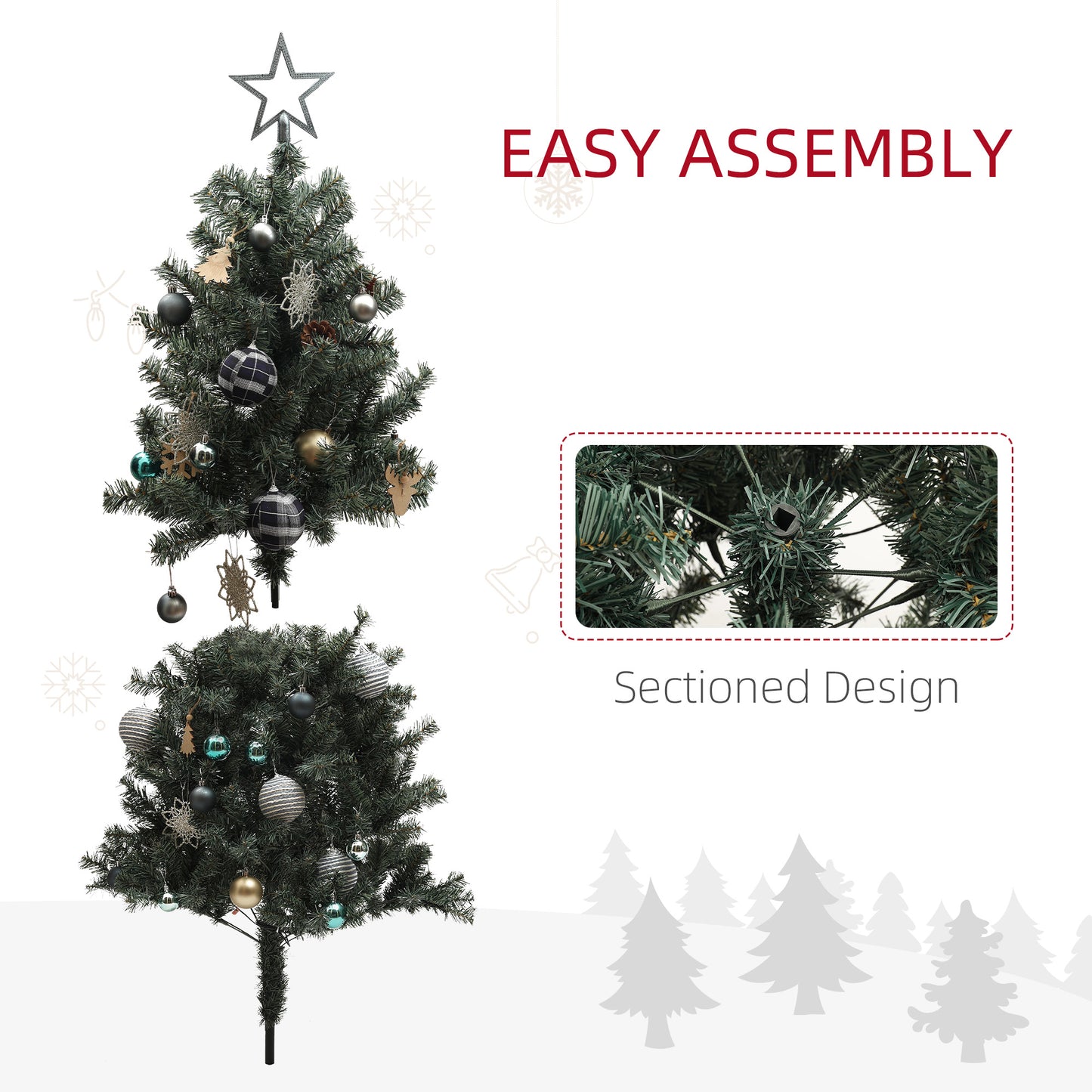 5ft Pre-Lit and Decorated Christmas Tree
