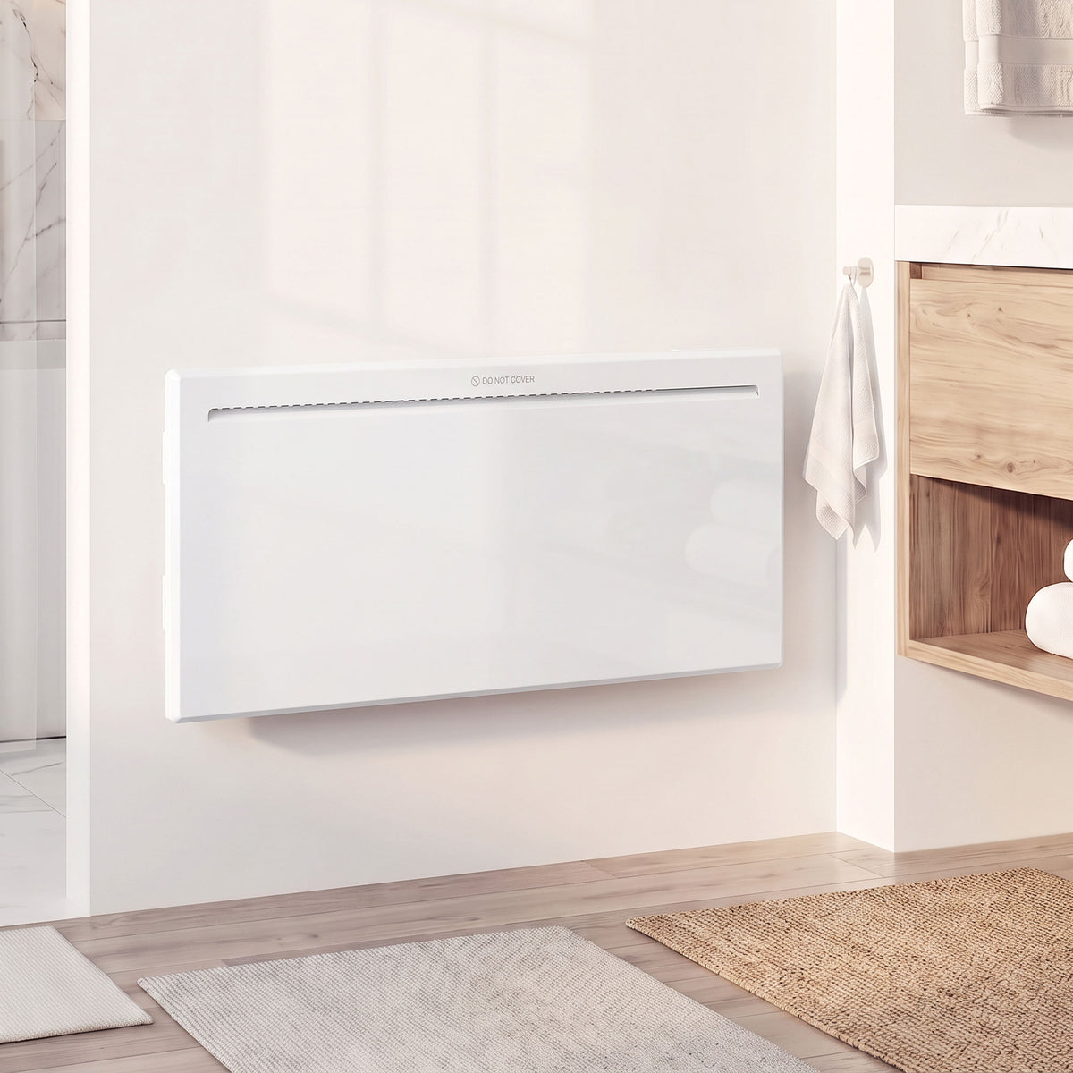 Smart White Panel Heater | WiFi App, Alexa & Google Home | Wall-Mounted or Freestanding Electric Heater | 1000/1500/2000W | Weekly Timer, Anti-Frost & Open Window Detection