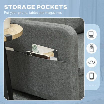 Two-Seater Pull-Out Sofa Bed - Grey