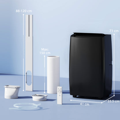 Portable Air Conditioner 14000 BTU, 4-in-1 Air Conditioning Unit, Dehumidifier, Cooling, Fan, Children Lock, 40m²