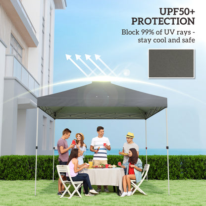 3x3m Gazebo Roof Replacement Canopy | UV50+ Waterproof | 210D Silver-Coated Oxford Fabric | Double Vented | 8 Drainage Holes | Hook & Loop | Fits 3x3m Straight-Leg Frames | Dark Grey