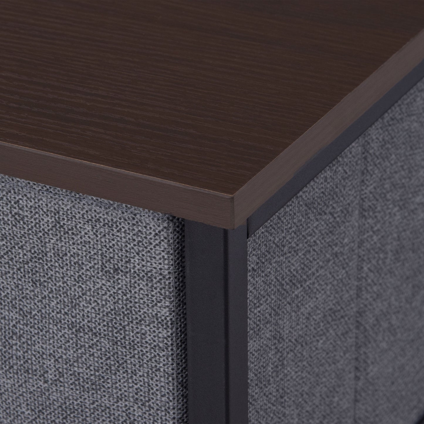 Chest of Drawers with 7 Drawers, Fabric Drawers with Large Storage Space, Drawers Dresser with Metal Frame, Adjustable Feet for Bedroom Living Room, Dark Grey