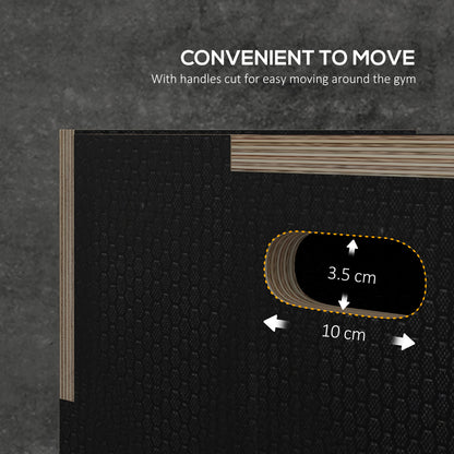 SPORTNOW 3-in-1 Wooden Plyo Box, Anti-Slip Plyometric Jump Platform, Step up Exercise Box with Handle Openings for Home Gym Workout Training, 51/61/76cm