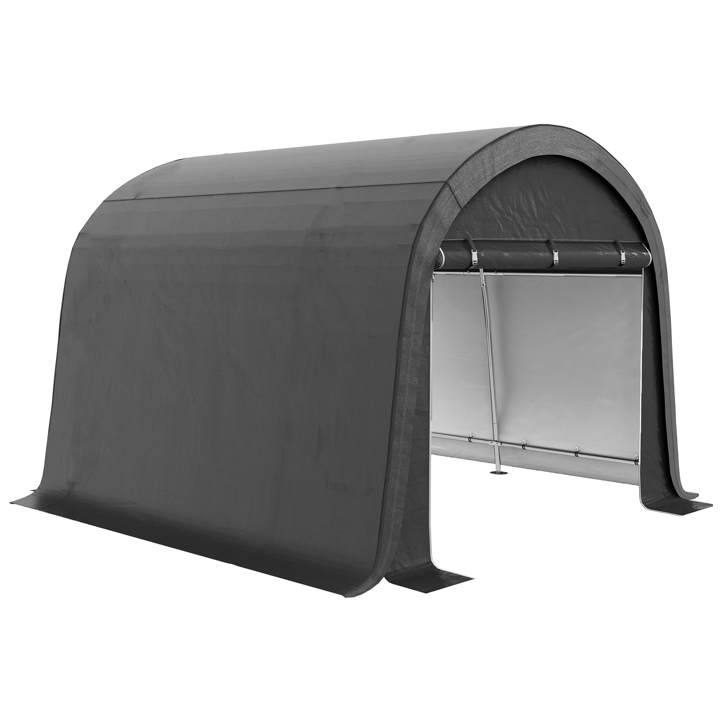 Outsunny 3 x 3(m) Garden Storage Tent, Heavy Duty Outdoor Shed, Waterproof Portable Shed Storage Shelter with Galvanised Steel Frame