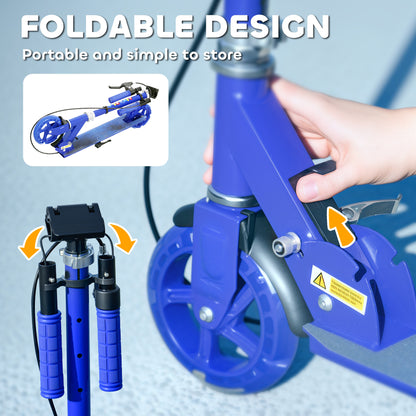 Scooter for Kids Ages 3-8 with Adjustable Handle, 2 Light up Wheels, Handbrake & Rear Brake for Girls and Boys, Blue / Black / Pink