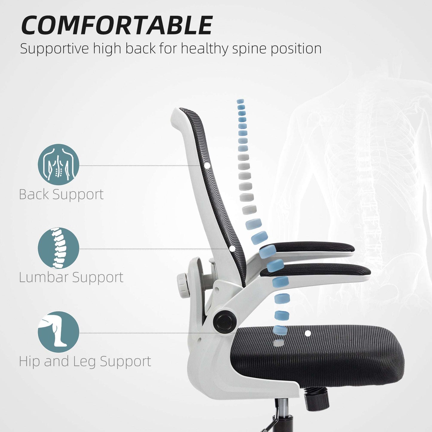 Mesh Back Adjustable Office Chair - Black