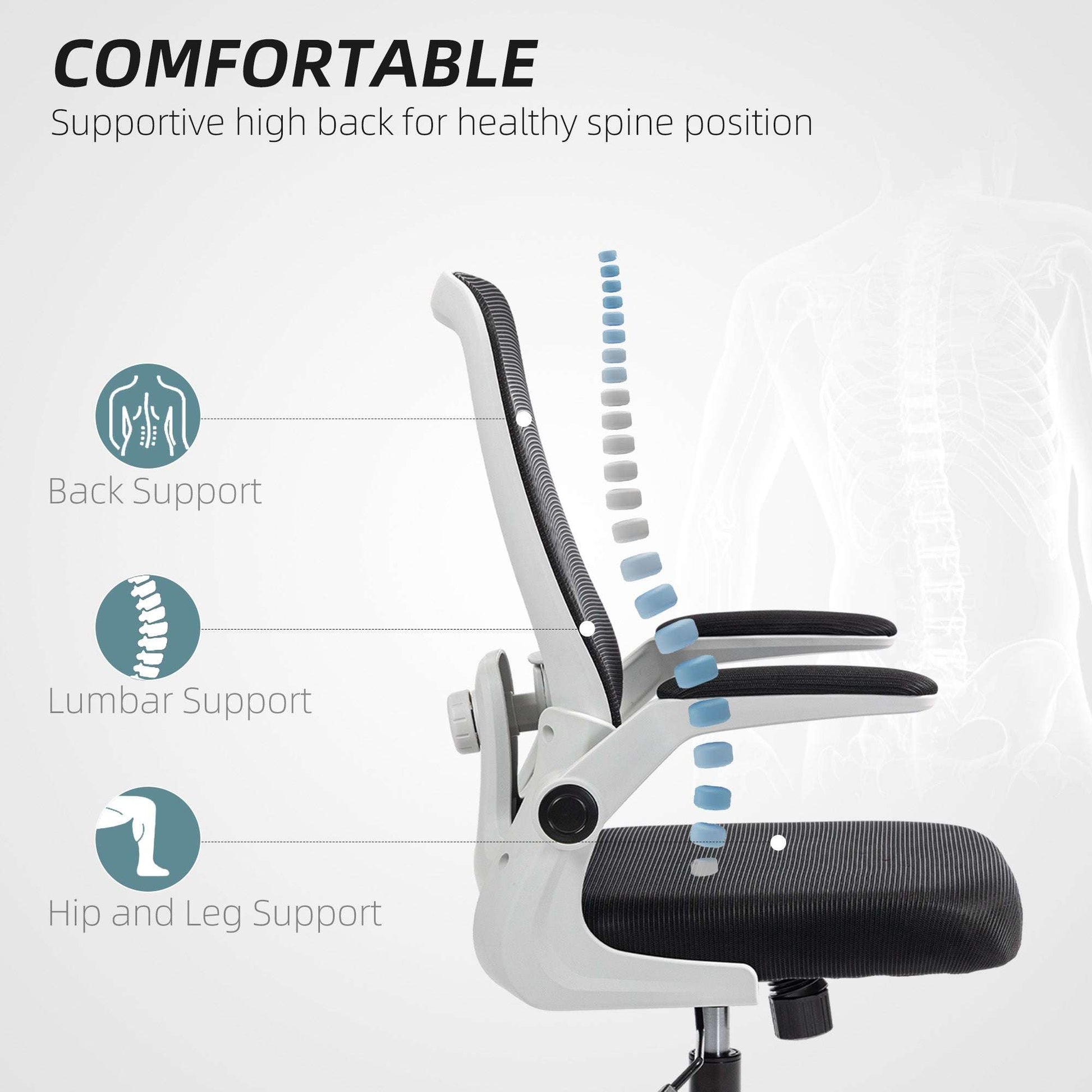 Mesh Back Adjustable Office Chair - Black