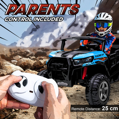 AIYAPLAY 24V Electric Ride on Car, 2-Seater Electric Car for Kids with Remote, Bluetooth, Soft Start, Suspension Spring