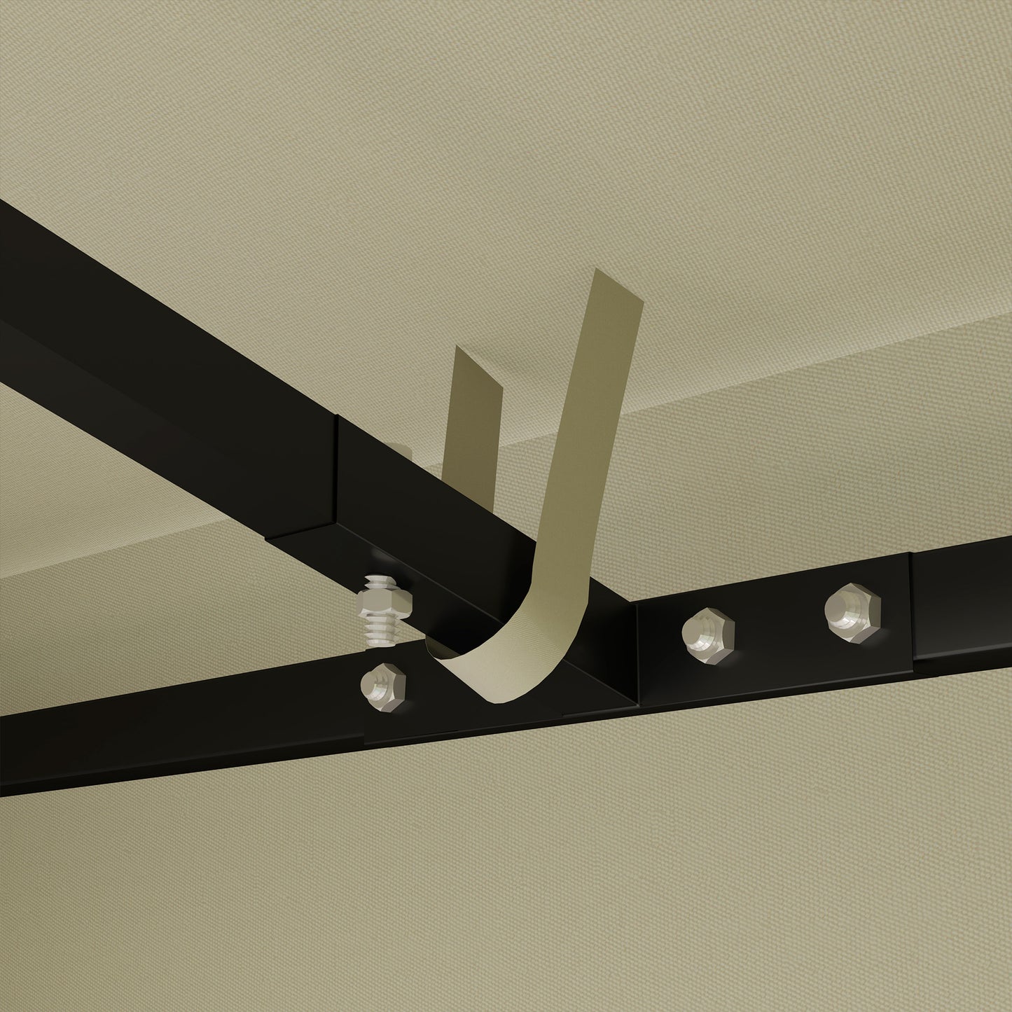 Outsunny 3 x 3(m) Gazebo Canopy Replacement Cover - Cream