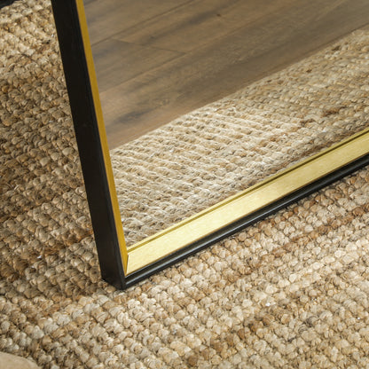 Full Length Mirror, 37 x 157cm Wall Mounted, Leaning, Free Standing Mirror, Framed Full Body Mirror for Living Room, Bedroom, Black