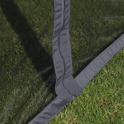 3 x 4m Aluminium Garden Gazebo, Marquee Canopy Shelter Pavilion Party Tent with Nets and Curtains for Garden and Deck, Black