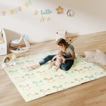 AIYAPLAY Foldable Double-Sided Baby Play Mat, for Toddlers, Bedrooms, Nurseries, Playrooms