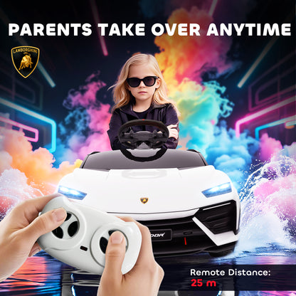 AIYAPLAY 12V Licensed Lamborghini Electric Cars for Kids, Ride On Car with Remote Control for 3-6 Years Old