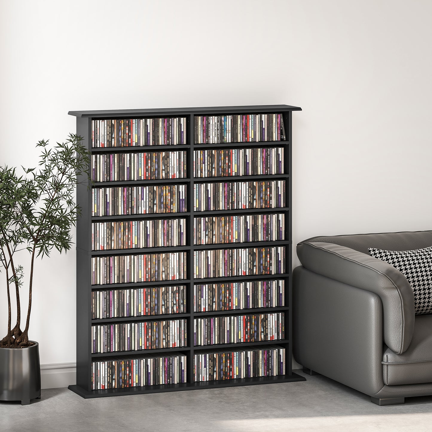 720 CD/396 DVD/396 Blu-ray Storage Unit - Black
