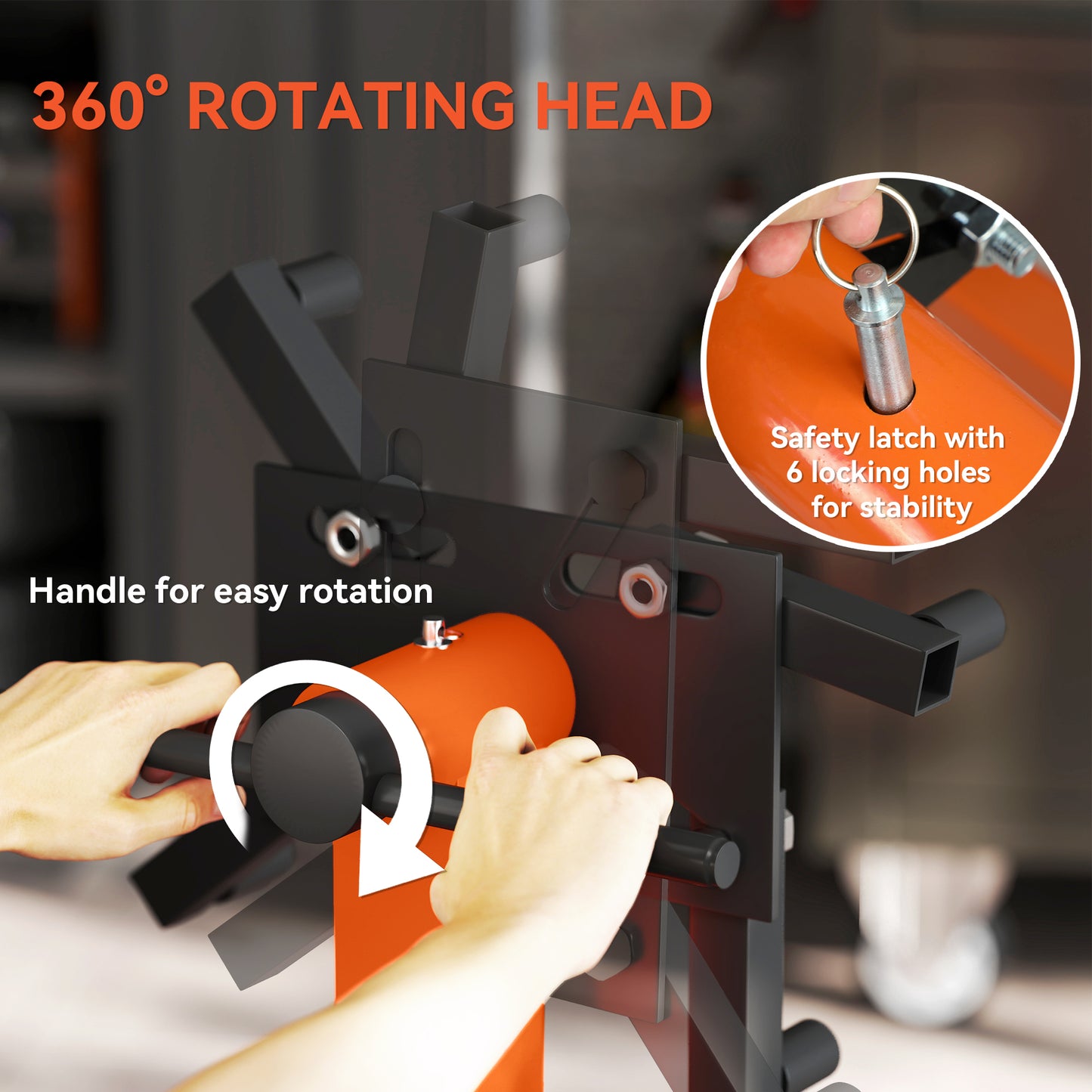 Engine Stand, 570 kg Rotating Engine Stand W/ 360 Degree Adjustable Head, 4 Mounting Arms, Heavy Duty, Universal Wheels for Garage Workshop Auto Repair