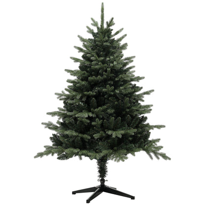 5ft Artificial Spurce Christmas Tree with 1121 Branch Tips and Foldable Steel Base, Realistic Hinged Xmas Tree, Holiday Décor for Home Office, Green