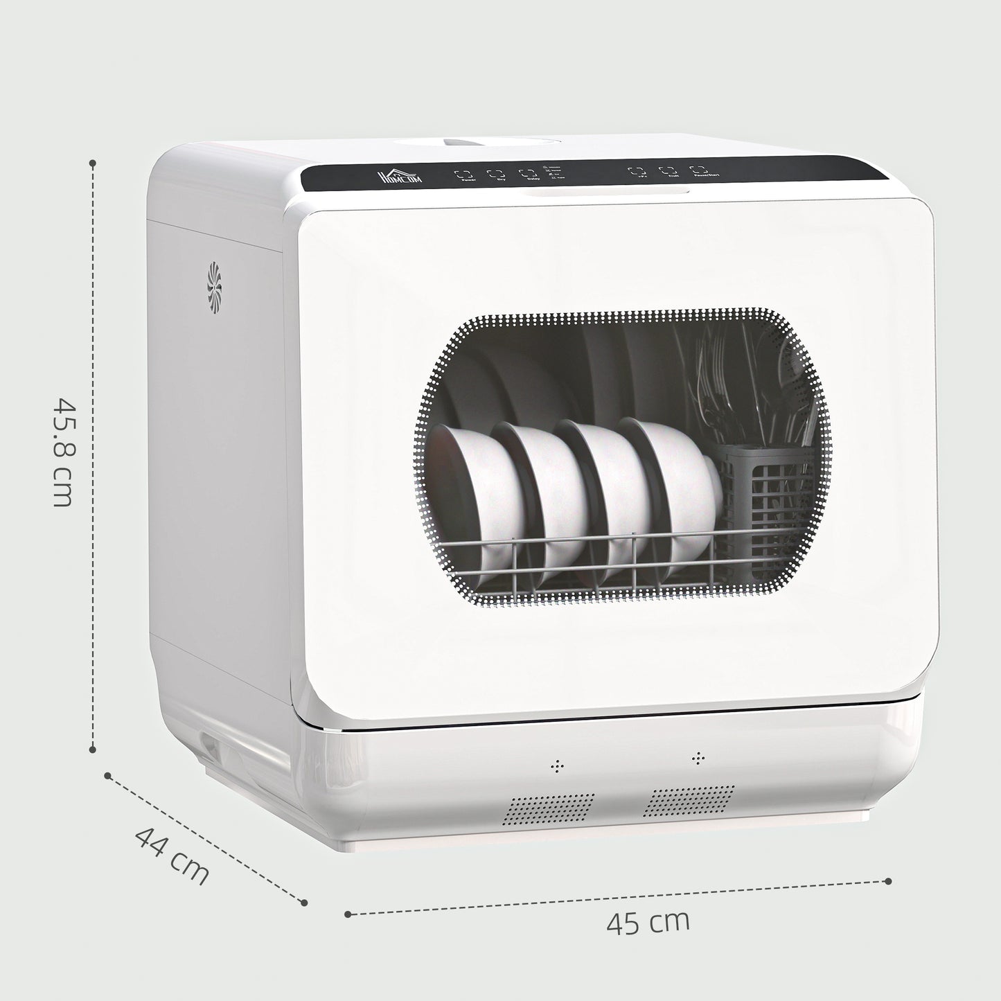 Multi-Program 6L Tabletop Dishwasher, White / Black