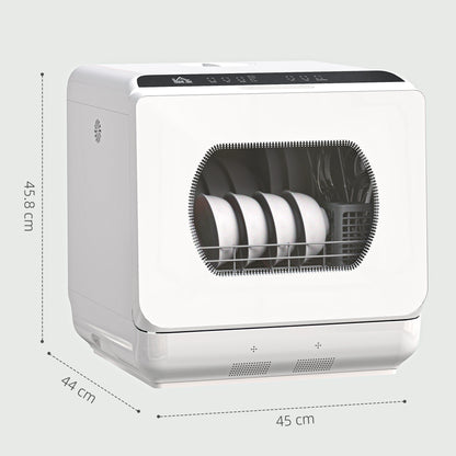 Multi-Program 6L Tabletop Dishwasher, White / Black