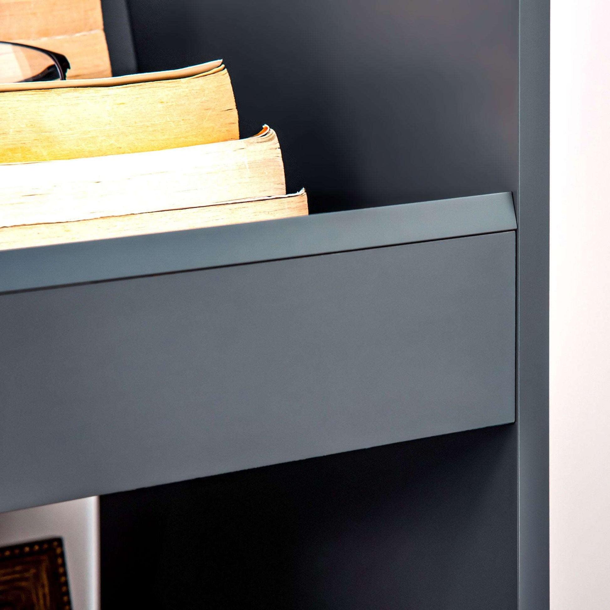 2-Tier Storage Shelves, Kitchen Cart Shelf Unit with Wheels for Dining & Living Room, Home Study, Grey