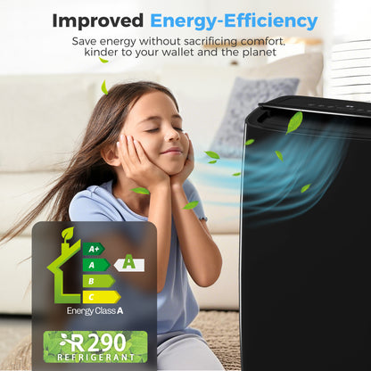 Portable Air Conditioner 14000 BTU, 4-in-1 Air Conditioning Unit, Dehumidifier, Cooling, Fan, Children Lock, 40m²