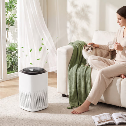Smart Air Purifier | H13 HEPA & Activated Carbon Filter | 225m³/h CADR, Up to 27m² | App & Voice Control, Sleep Mode & 8H Timer