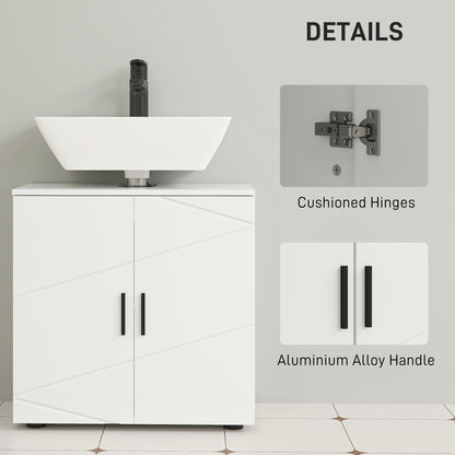Kleankin Under Sink Cabinet with Shelf - White
