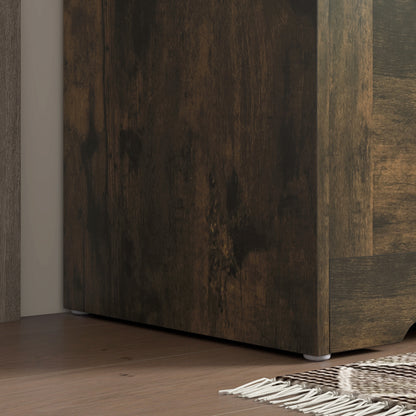 100L Home Storage Box, with Safety Hinges - Rustic Brown