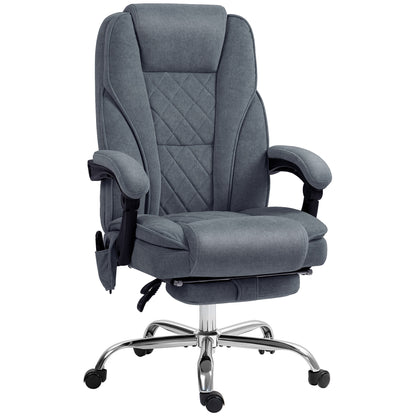 Vinsetto Massage Office Chair, Heated Reclining Computer Chair with Adjustable Height and Footrest