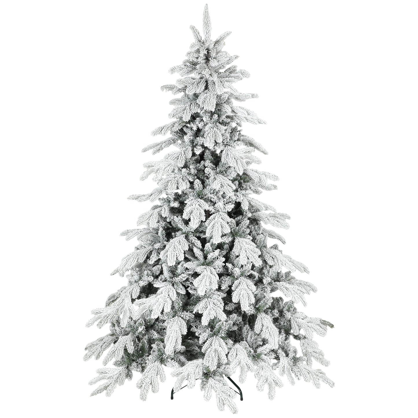 7ft Super Flocked Christmas Tree - Green/White