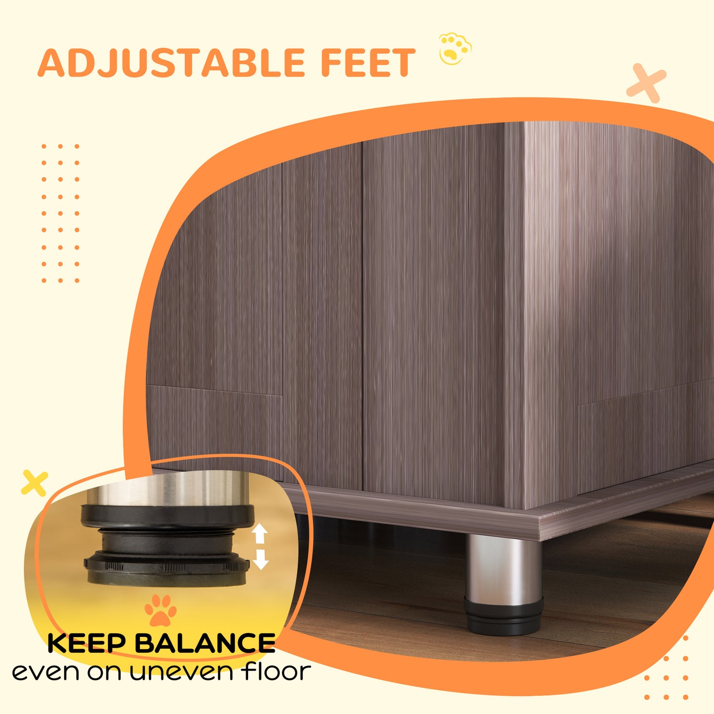 Dog Crate Furniture Side Table | Magnetic Door & Bolt | Elevated Base | Steel Bar Ventilation | Medium & Large Dogs up to 40kg | 95 x 55 x 75cm | Purple