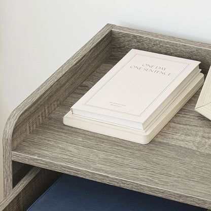 Floating Nightstand Set of 2 Wall Mounted Bedside Table with Storage Drawer for Bedroom, Grey