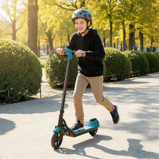 SPORTNOW Electric Scooter for Kids, with LED Display, Green / Black / Pink / Orange