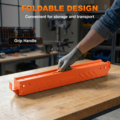 Folding Sawhorses Twin Pack | Height Adjustable 71–85.5cm | 500kg Capacity | 2x4 Bracket | Orange