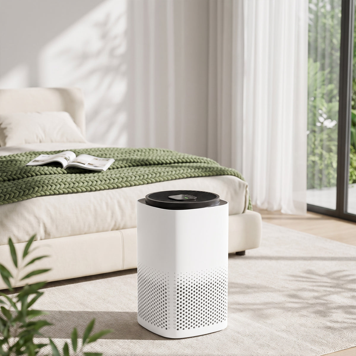 Smart Air Purifier | H13 HEPA & Activated Carbon Filter | 225m³/h CADR, Up to 27m² | App & Voice Control, Sleep Mode & 8H Timer