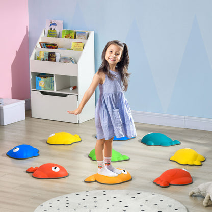 AIYAPLAY 9 Piece Balance Stepping Stones Kids for Sensory with Non-slip Edge, Stackable Outdoor Indoor Obstacle Course