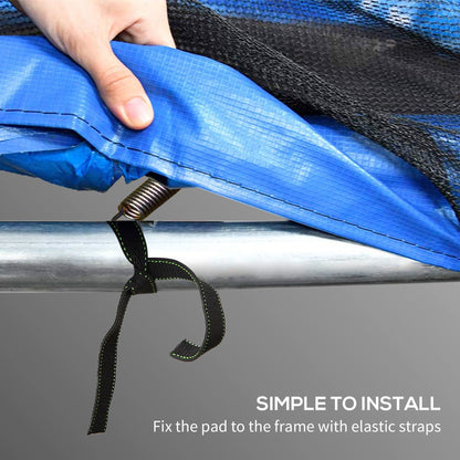 SPORTNOW 12ft Trampoline Spring Pad Cover Replacement | Multi-Coloured | Ø366x30cm | Plastic PE EPE Foam | Elastic Cord | Waterproof | UV Resistant | Tear-Resistant | Foldable | Round Trampoline