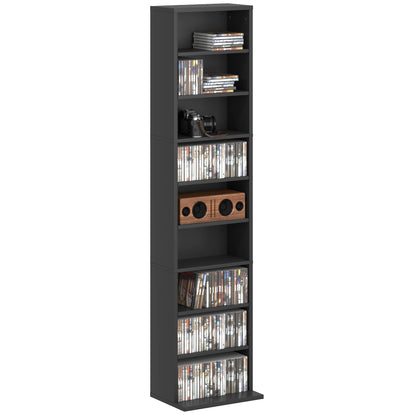 Homcom 260 Narrow CD Storage Unit - Grey / Black / White