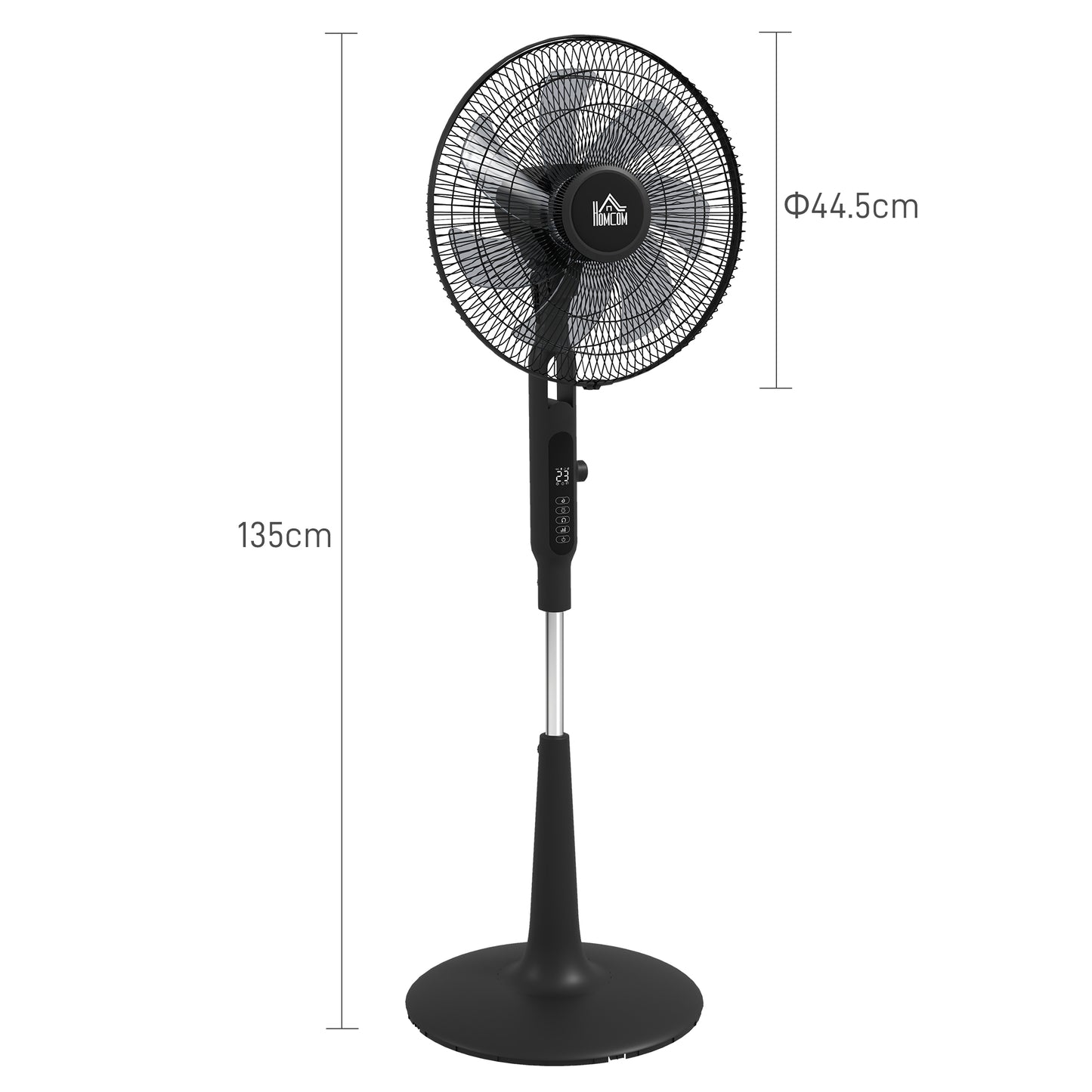 DC Pedestal Fan, 17.5'' Standing Fan w/ 28 Speeds, 3 Modes, 75° Oscillation, 12-Hour Timer, Adjustable Height, Mosquito Repellent Function, Black