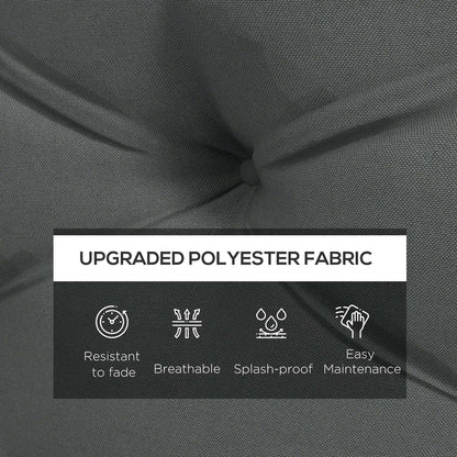 Outsunny 4-Piece Pallet Seat Cushions Back Pillows Replacement, Patio Chair Cushions Set for Indoor Outdoor, Light Grey